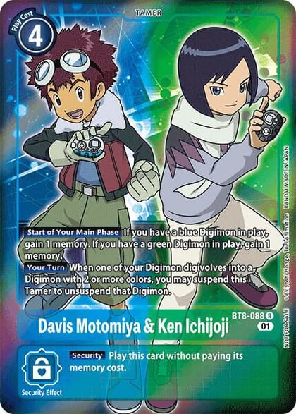 Davis Motomiya & Ken Ichijoji (Box Topper), New Awakening BT8-088 R