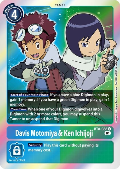 Davis Motomiya & Ken Ichijoji, New Awakening BT8-088 R