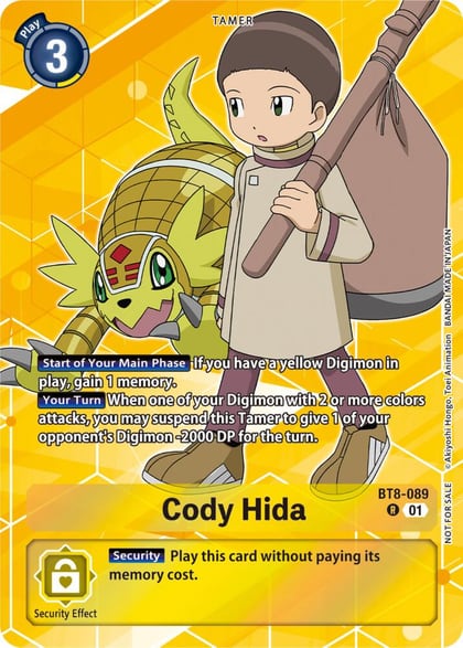 Cody Hida (Tamer Party Pack -The Beginning-), New Awakening BT8-089 R
