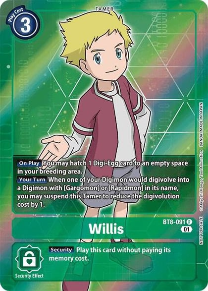 Willis (Box Topper), New Awakening BT8-091 R