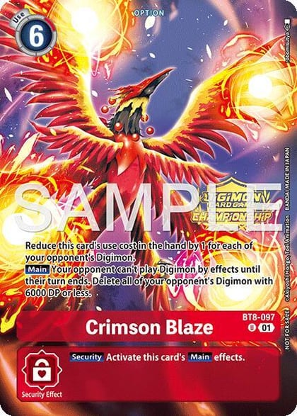 Crimson Blaze (Championship 25-26 Tamers Pack Season 1), New Awakening BT8-097 U