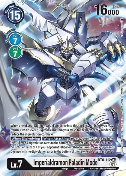 Imperialdramon Paladin Mode (Alternate Art), New Awakening BT8-112 SEC