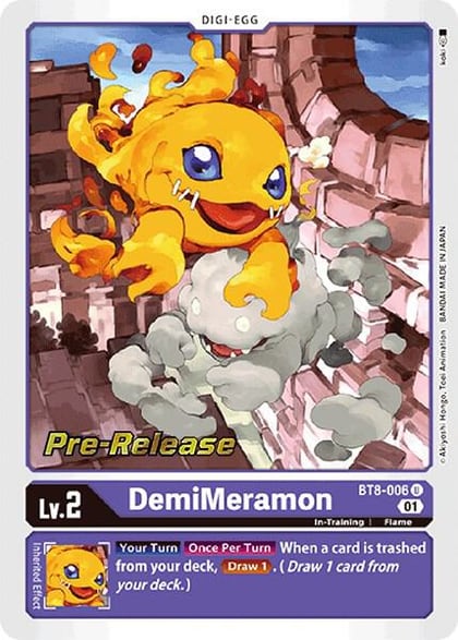 DemiMeramon, New Awakening Pre-Release Cards BT8-006 U