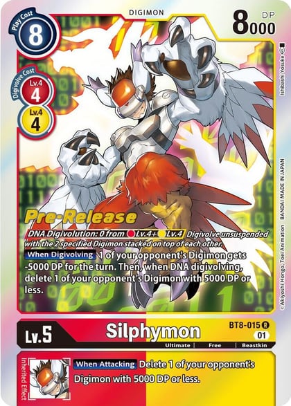 Silphymon, New Awakening Pre-Release Cards BT8-015 R