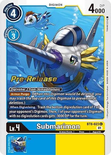 Submarimon, New Awakening Pre-Release Cards BT8-023 U
