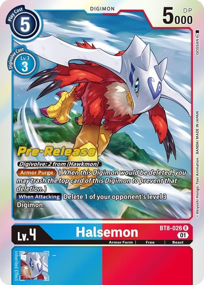 Halsemon, New Awakening Pre-Release Cards BT8-026 R