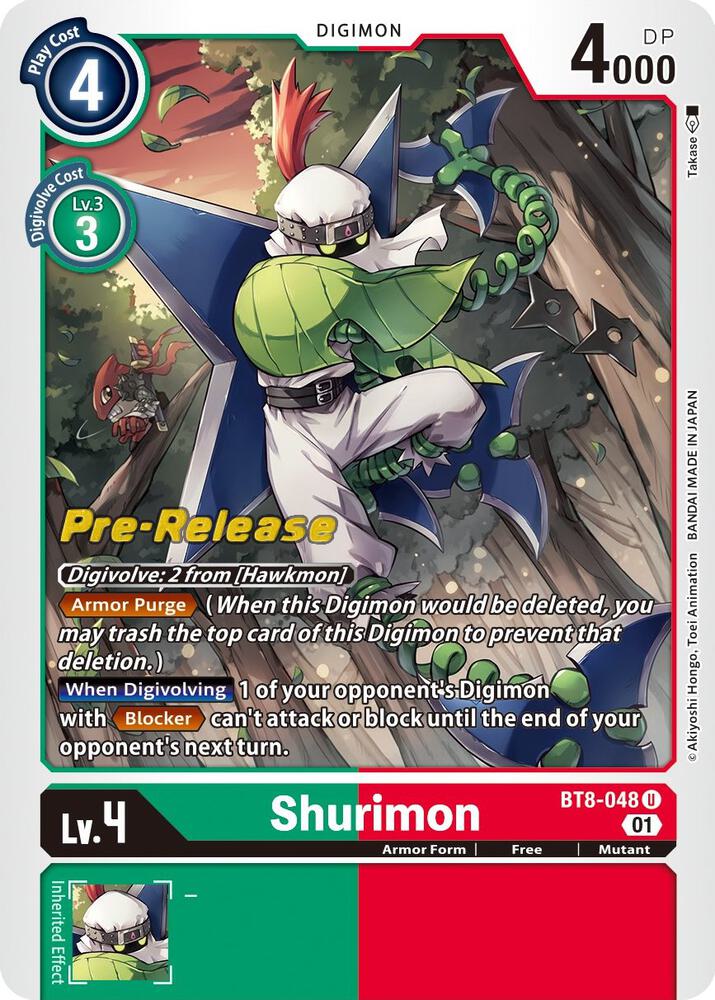 Shurimon, New Awakening Pre-Release Cards BT8-048 U