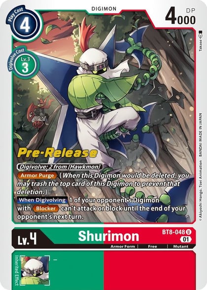 Shurimon, New Awakening Pre-Release Cards BT8-048 U