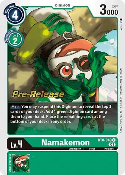 Namakemon, New Awakening Pre-Release Cards BT8-049 U