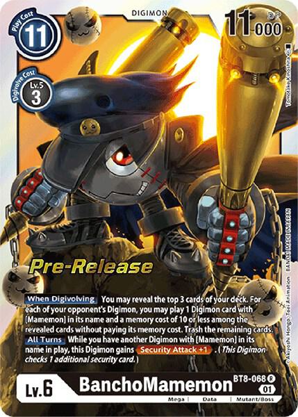 BanchoMamemon, New Awakening Pre-Release Cards BT8-068 R
