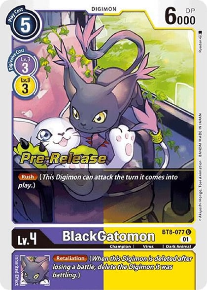 BlackGatomon, New Awakening Pre-Release Cards BT8-077 U