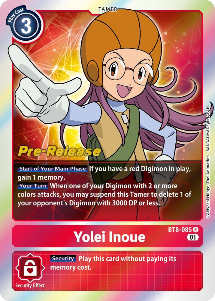 Yolei Inoue, New Awakening Pre-Release Cards BT8-085 R