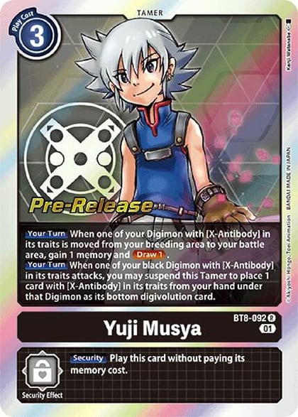 Yuji Musya, New Awakening Pre-Release Cards BT8-092 R