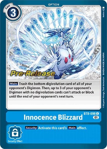 Innocence Blizzard, New Awakening Pre-Release Cards BT8-098 U