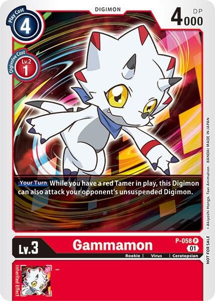 Gammamon (New Awakening Pre-Release Tournament), New Awakening Pre-Release Cards P-058 P