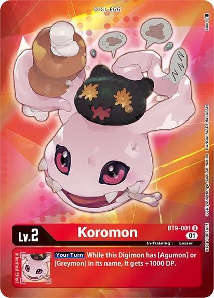 Koromon (Box Topper), X Record BT9-001 U