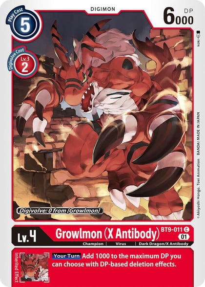 Growlmon (X Antibody), X Record BT9-011 C