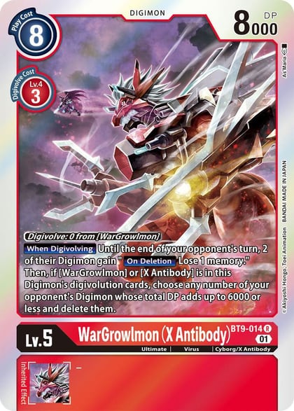 WarGrowlmon (X Antibody), X Record BT9-014 R