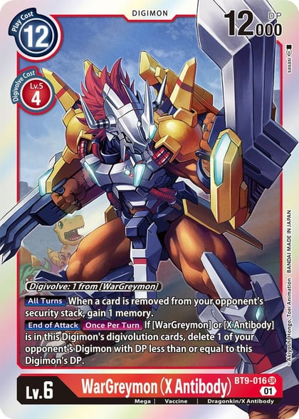 WarGreymon (X Antibody), X Record BT9-016 SR