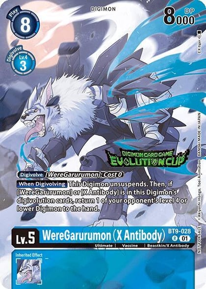 WereGarurumon (X Antibody) (August 2024 Evolution Cup Participant), X Record BT9-028 R
