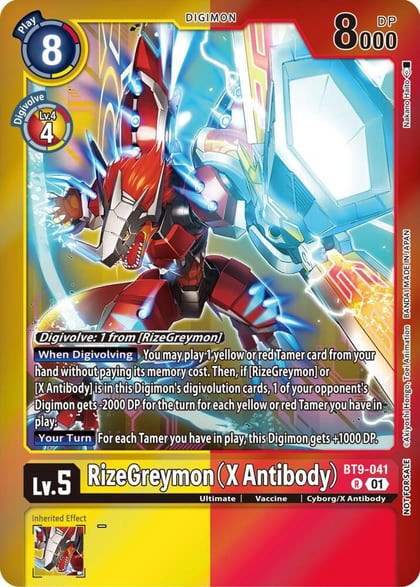 RizeGreymon (X Antibody) (Event Pack 5), X Record BT9-041 R