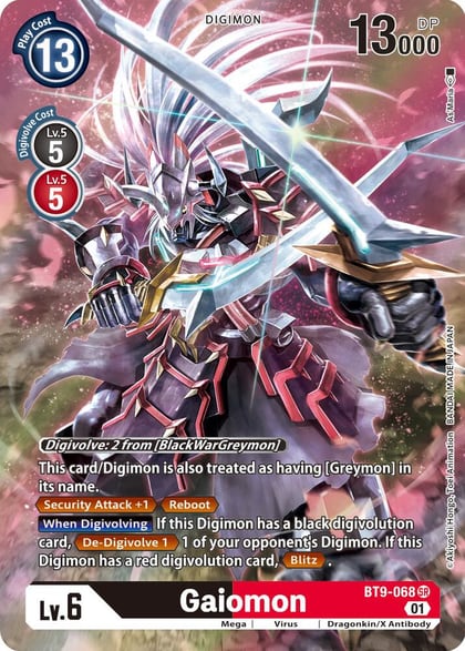 Gaiomon (Alternate Art), X Record BT9-068 SR