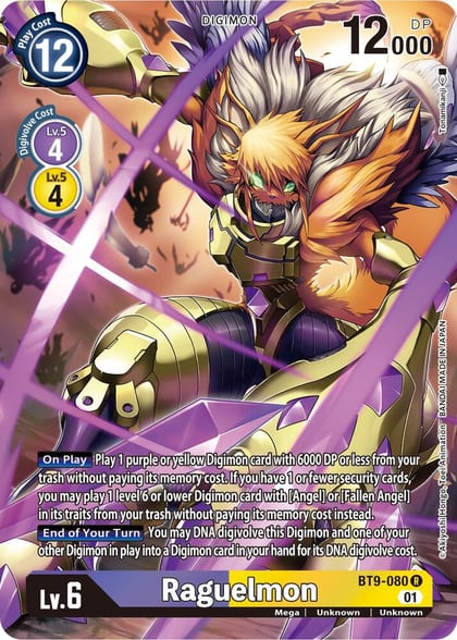 Raguelmon (Alternate Art), X Record BT9-080 R