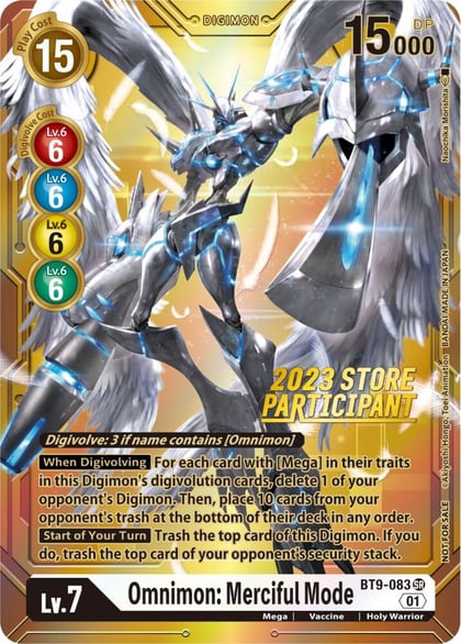 Omnimon: Merciful Mode (2023 Store Participant), X Record BT9-083 SR