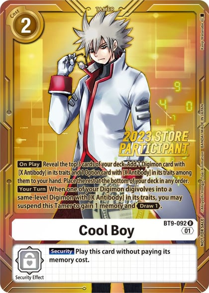 Cool Boy (2023 Store Participant), X Record BT9-092 R