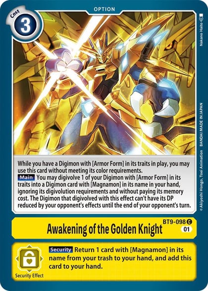Awakening of the Golden Knight, X Record BT9-098 C