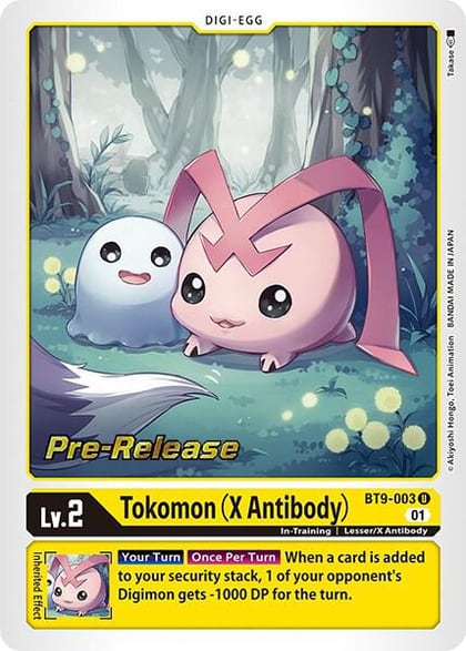 Tokomon (X Antibody), X Record Pre-Release Cards BT9-003 U