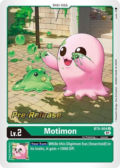 Motimon, X Record Pre-Release Cards BT9-004 U
