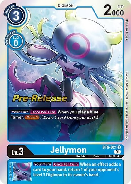Jellymon, X Record Pre-Release Cards BT9-021 R