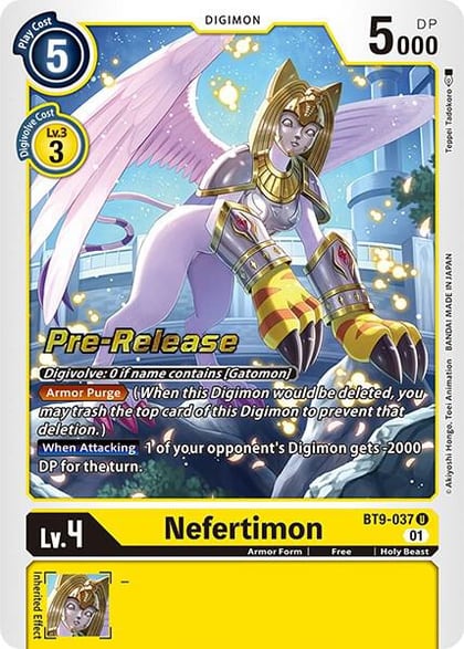 Nefertimon, X Record Pre-Release Cards BT9-037 U