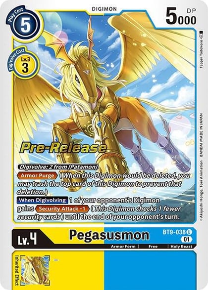 Pegasusmon, X Record Pre-Release Cards BT9-038 U