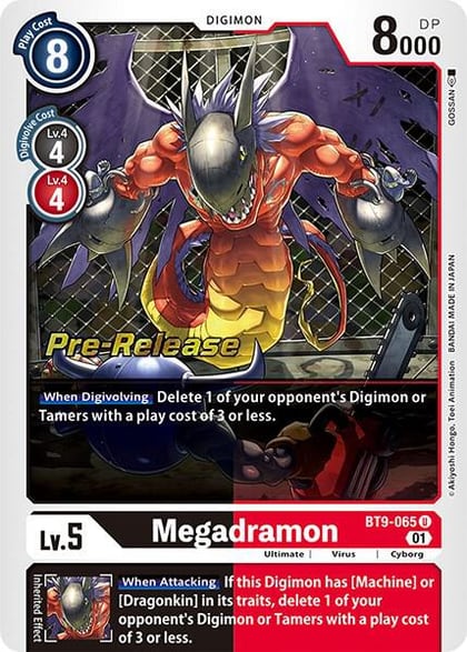 Megadramon, X Record Pre-Release Cards BT9-065 U