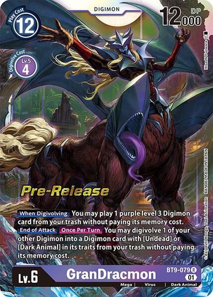 GranDracmon, X Record Pre-Release Cards BT9-079 R