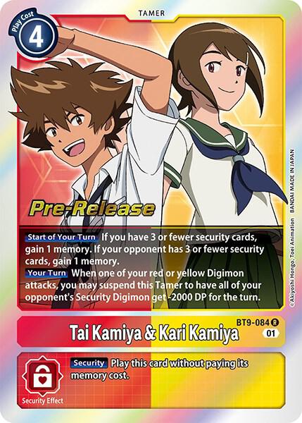 Tai Kamiya & Kari Kamiya, X Record Pre-Release Cards BT9-084 R
