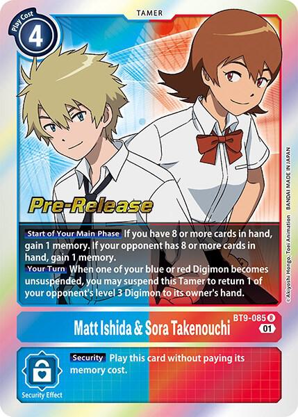 Matt Ishida & Sora Takenouchi, X Record Pre-Release Cards BT9-085 R