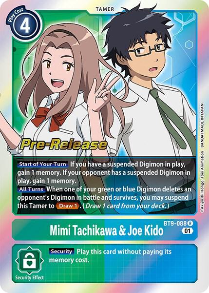 Mimi Tachikawa & Joe Kido, X Record Pre-Release Cards BT9-088 R