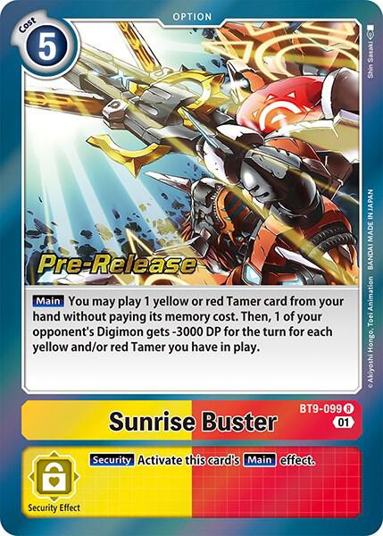 Sunrise Buster, X Record Pre-Release Cards BT9-099 R