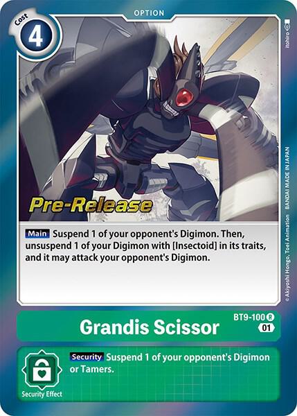Grandis Scissor, X Record Pre-Release Cards BT9-100 R
