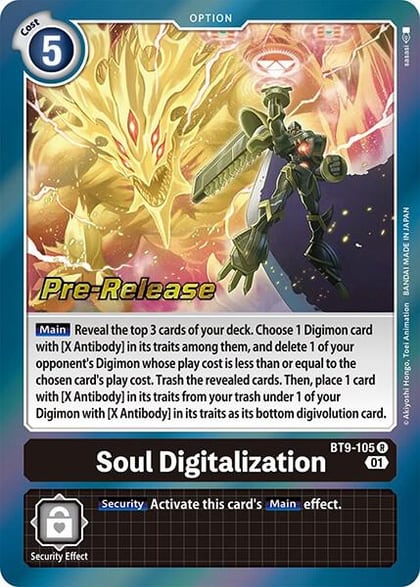 Soul Digitalization, X Record Pre-Release Cards BT9-105 R