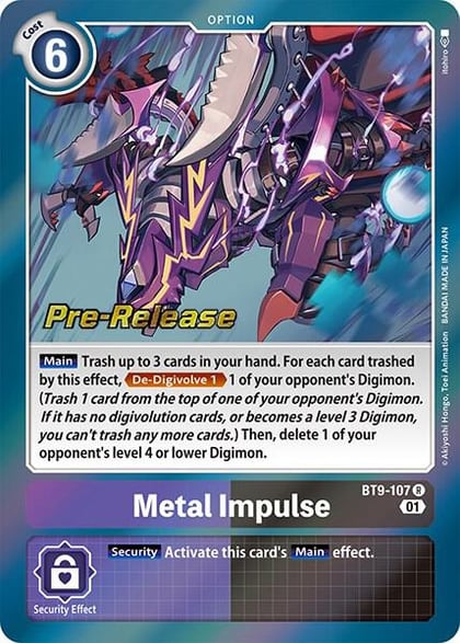 Metal Impulse, X Record Pre-Release Cards BT9-107 R