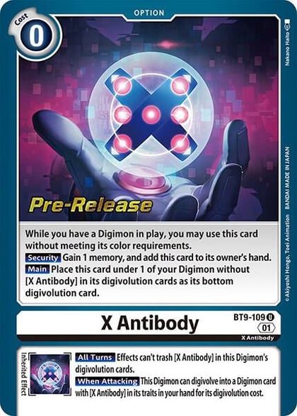 X Antibody, X Record Pre-Release Cards BT9-109 U