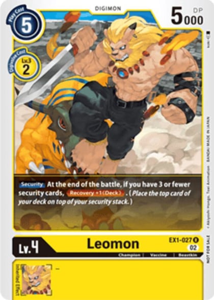 Leomon (X Record Pre-Release Tournament), X Record Pre-Release Cards EX1-027 R