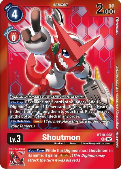 Shoutmon (Event Pack 5), Xros Encounter BT10-008 U