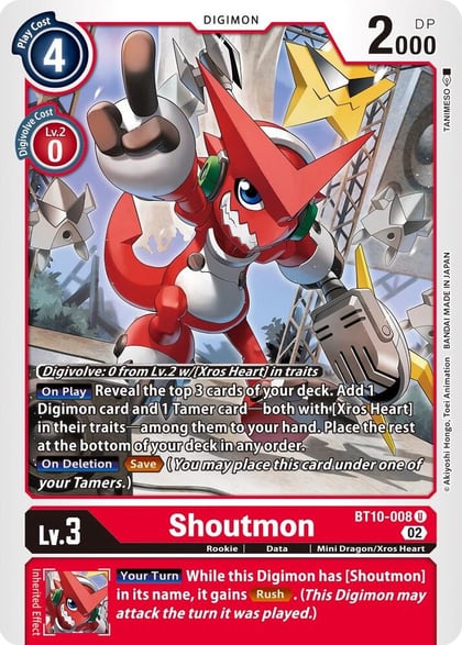 Shoutmon, Xros Encounter BT10-008 U