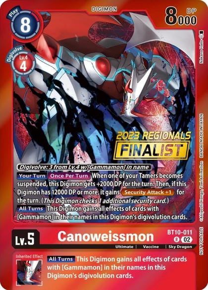 Canoweissmon (2023 Regionals Finalist), Xros Encounter BT10-011 R