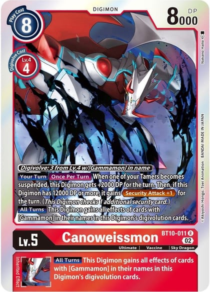 Canoweissmon, Xros Encounter BT10-011 R